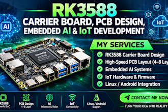 do rk3588 carrier board, pcb design, embedded ai and iot development