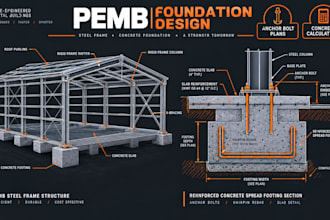 design pre engineered metal building pemb foundation and framing