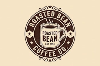 design vintage coffee shop logo design