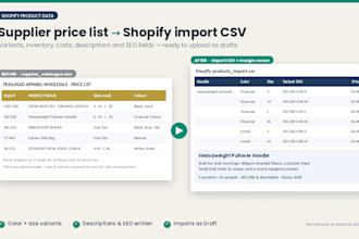 prepare your shopify product CSV for bulk import
