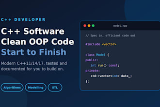 develop your c plus software, algorithms, and oop projects