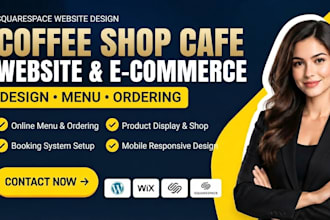design squarespace coffee shop website cafe website drink product website