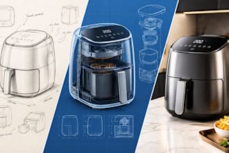 design innovative appliances, household products, in 3d cad