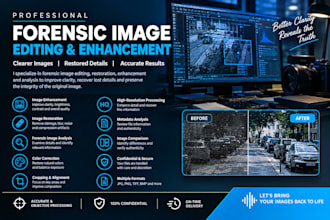 perform forensic image and audio enhancement restoration and analysis
