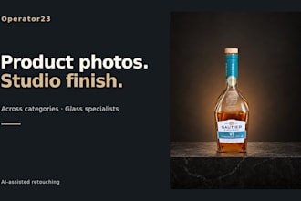 retouch product photos and glass bottles with ai