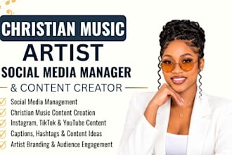 be your christian music artist social media manager and content creator