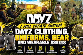 create custom dayz clothing, uniforms, gear and wearable assets