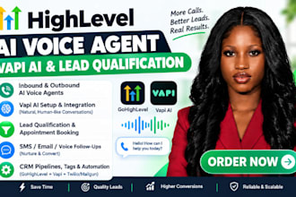 build ai voice agent for lead qualification using gohighlevel, vapi ai, retell