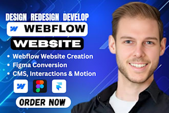 design, develop or redesign your webflow website and figma to webflow