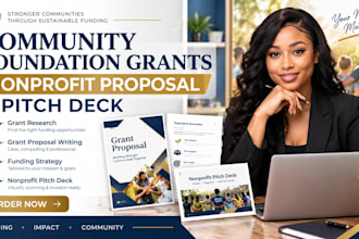 research community foundation grants write proposal design nonprofit pitch deck