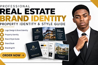 design real estate brand identity property identity brand style guide book