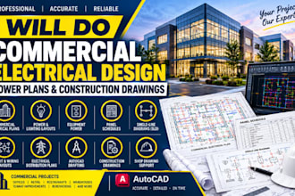 do commercial electrical design power plans construction drawings