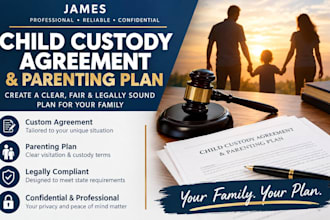 create a professional child custody agreement and parenting plan