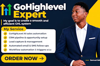build gohighlevel ai sales automation, pipeline CRM workflow, and lead follow up