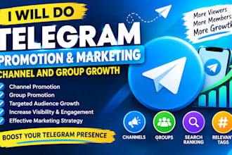 do telegram promotion telegram marketing channel and group growth