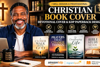 design a professional christian book cover, devotional cover, and KDP paperback