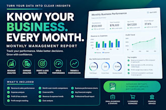 create a monthly management report to track your business performance
