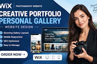 build wix photography website creative portfolio personal gallery website
