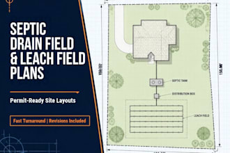 design septic drain field and leach field plans