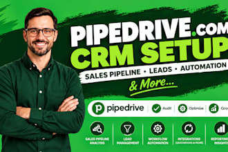 setup pipedrive crm workflow automation with apollo zapier, pipedrive expert