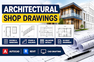 create architectural shop drawings, construction details and cad drafting