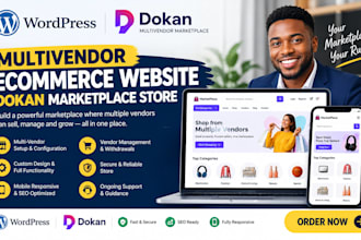build wordpress multivendor ecommerce website dokan marketplace store