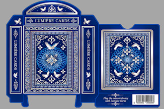 design card game packaging, card game box, booster pack, mpc tuck box dieline