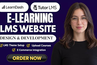 build wordpress lms website or elearning website or online course with learndash