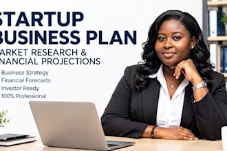 write a startup business plan market research and financial projection