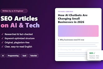 write SEO blog articles on ai, tech and programming