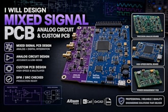 design mixed signal pcb, analog circuit and custom pcb