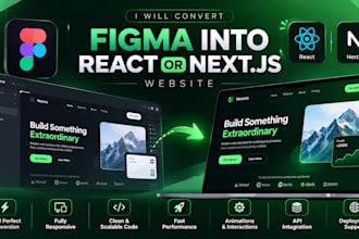 convert figma to a responsive reactjs or nextjs website