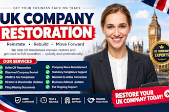 restore your dissolved UK company and reinstate it on companies house