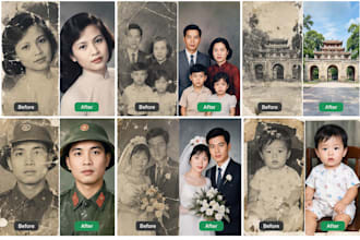 restore old photos, repair damaged pictures and colorize images