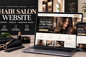 design a hair salon website with online booking