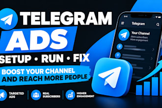 run and fix telegram ad campaign for telegram promotion and telegram subscribers