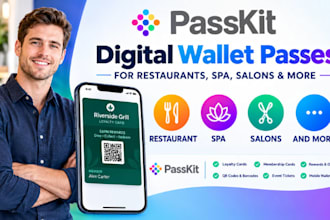 create apple google wallet passes with passkit restaurant spa loyalty card