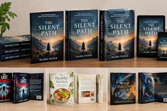 do a professional book cover, paperback, ebook hardcover and dust jacket kdp
