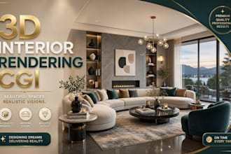 design 3d house apartment commercial interior rendering cgi