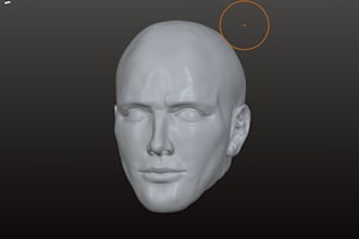do realistic head sculpt for 3d printing