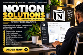 build custom notion template, dashboard, workspace with notion consultation