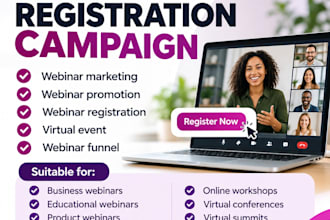 build a webinar registration and marketing campaign