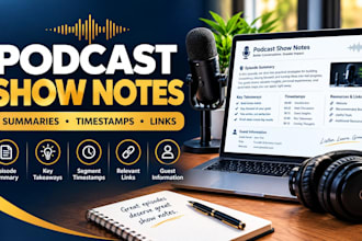 write engaging podcast show notes and episode summaries