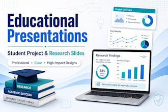 educational presentations, student projects, research slides