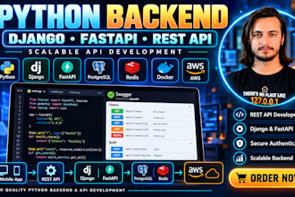 develop python django fastapi rest apis as a backend developer