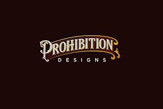 design a vintage prohibition, speakeasy, bar, or whiskey logo