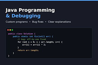 write, debug and explain java programs