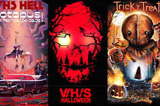 80s horror poster 90s horror art horror vhs cover vintage horror art with no ai