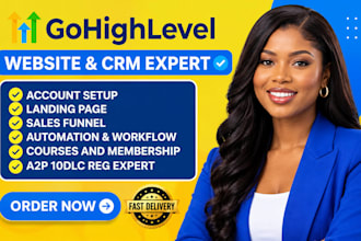 build gohighlevel website gohiglevel landing page sales funnel a2p 10dlc expert