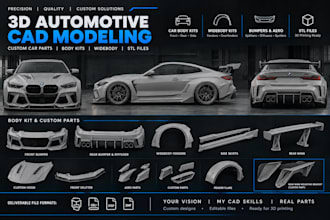 model 3d car body kits widebody bumpers and custom car parts stl for 3d printing